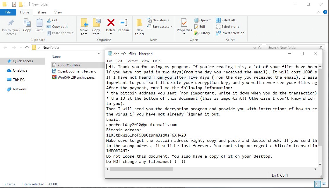Aperfectday2018 Ransomware