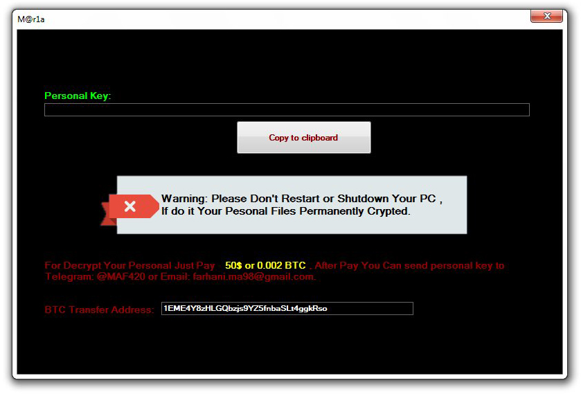 M@r1a Ransomware