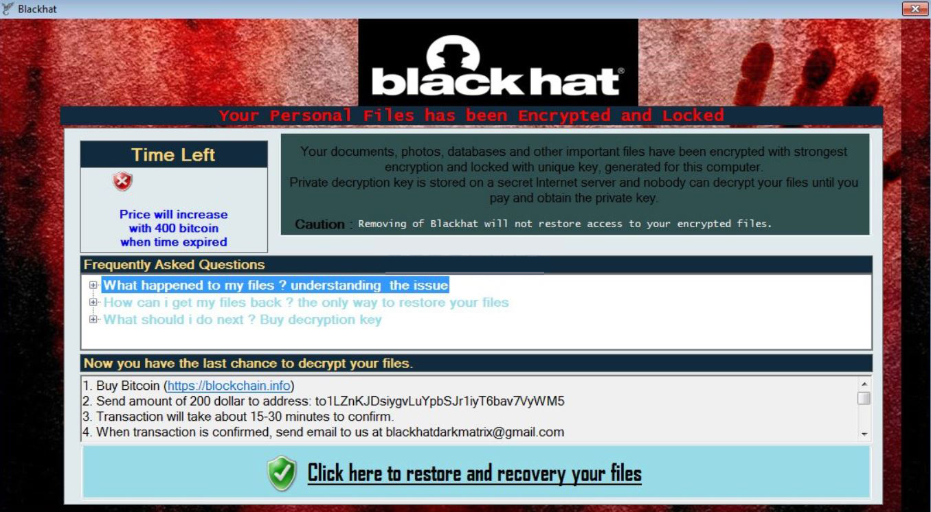 BlackHat Ransomware