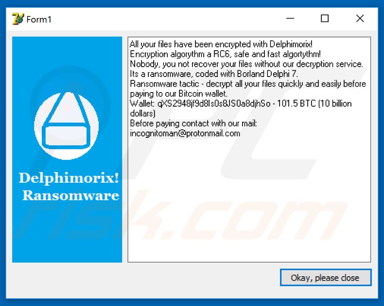 Delphimorix Ransomware