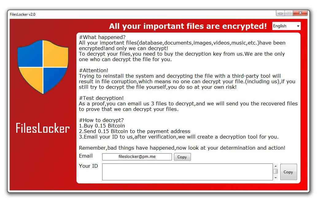FilesLocker v2 Ransomware