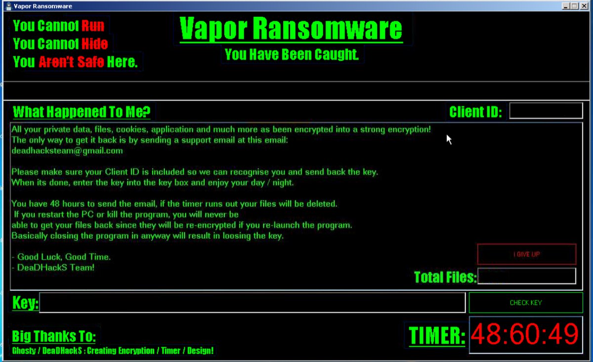 Vapor Ransomware