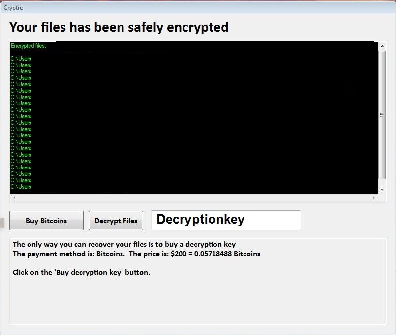 Cryptre Ransomware