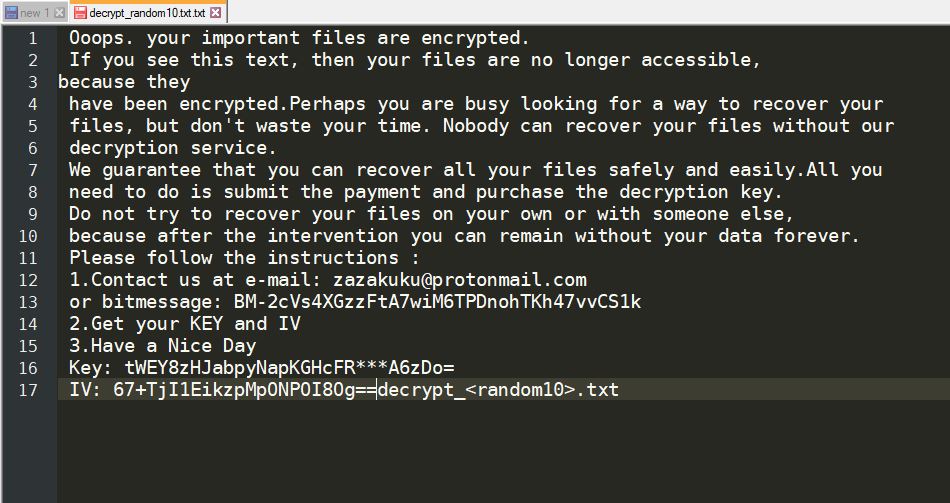 Enc1 Ransomware