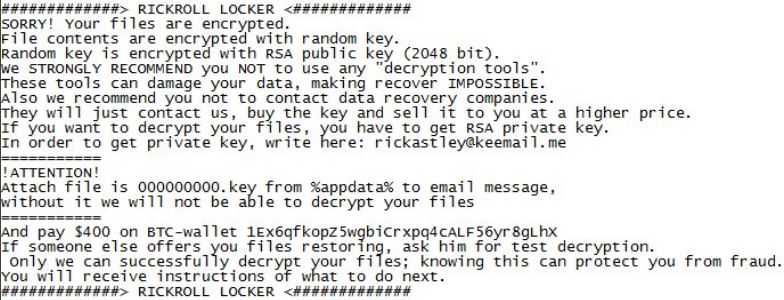 RICKROLL LOCKER ransomware