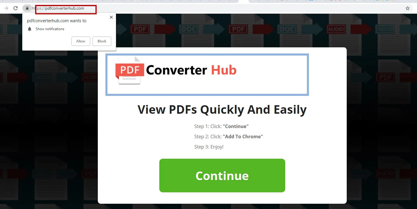 PDF Converter Hub Browser Hijacker