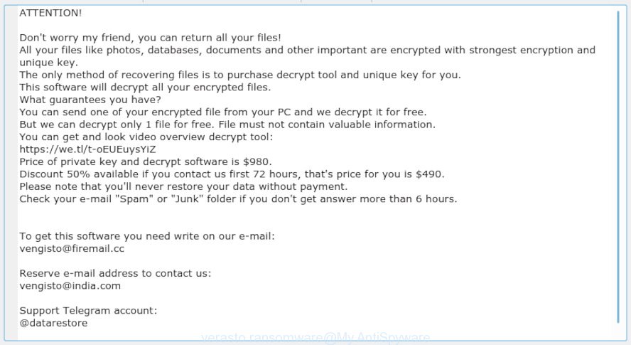 Verasto Ransomware