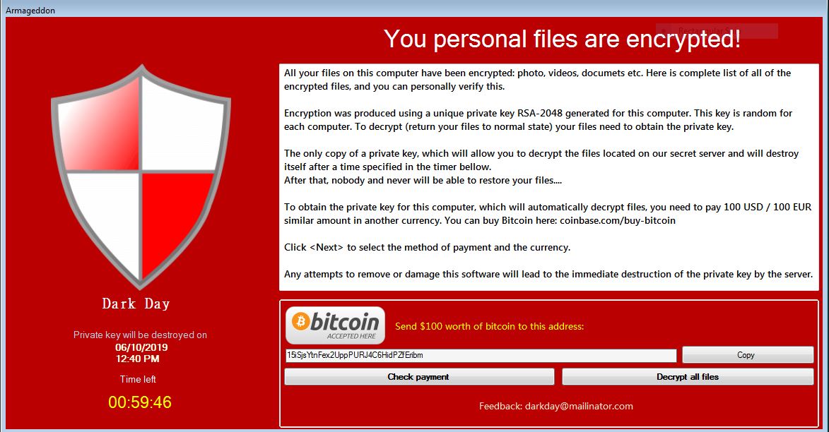 Armageddon Ransomware