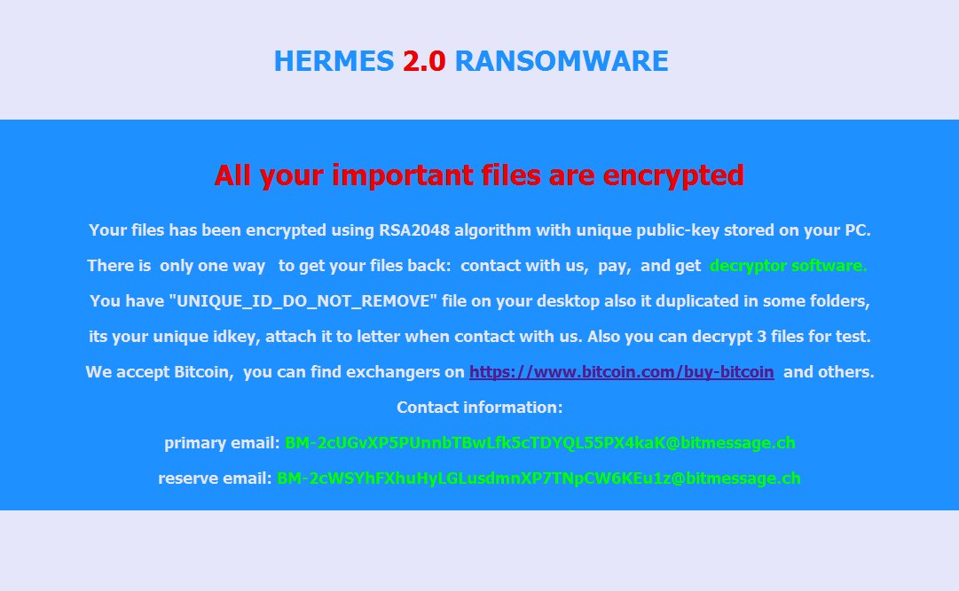 Virus Hermes Ransomware