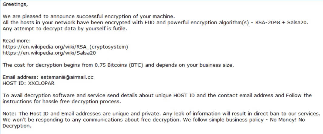 Estemani Ransomware