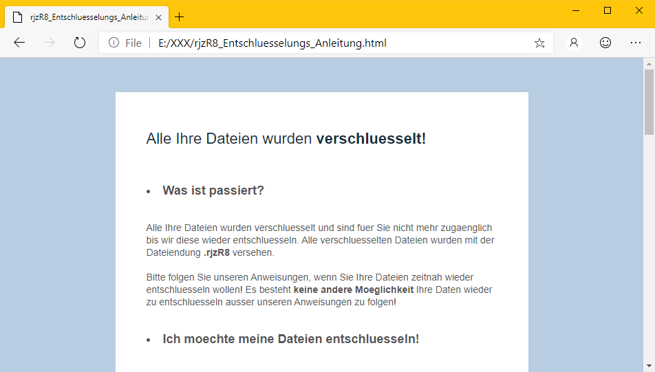 GermanWiper Ransomware