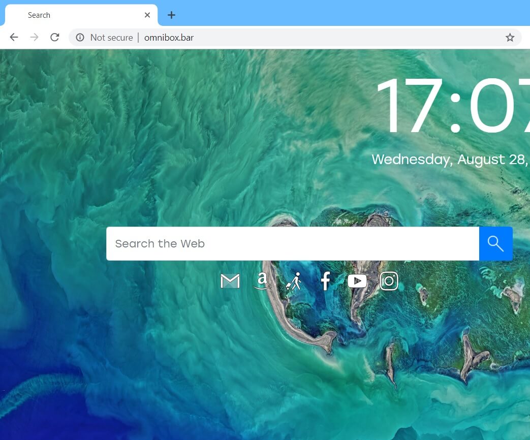 Omnibox bar Browser Hijacker PUP