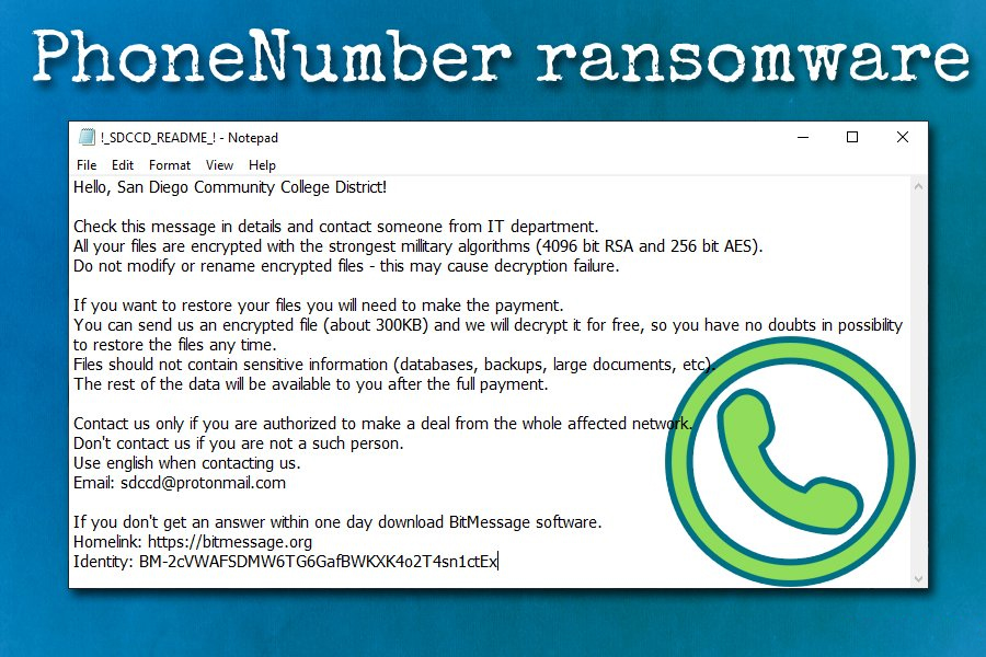 PhoneNumber Ransomware