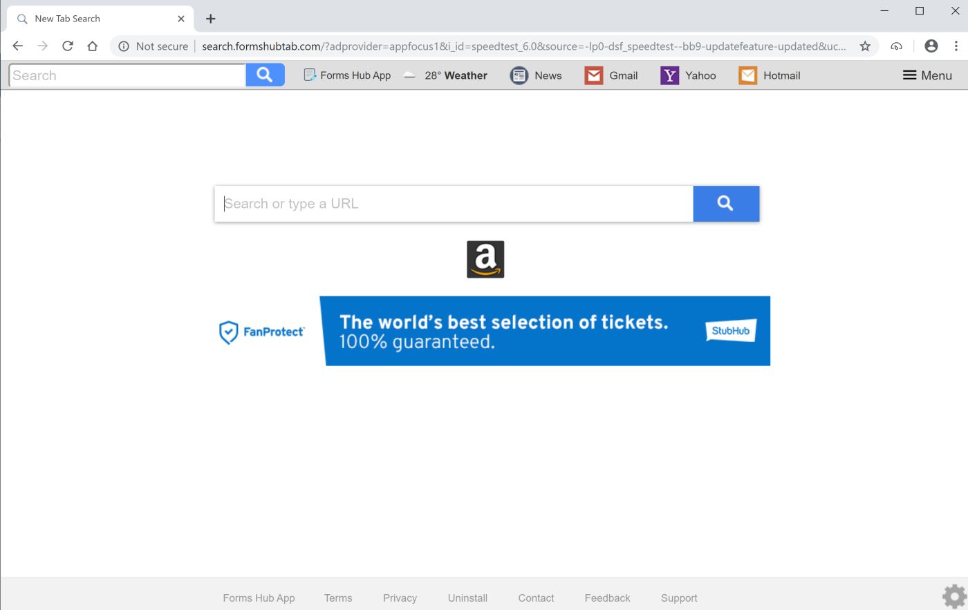 Search.formshubtab.com Hijacker