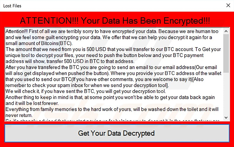 Lost Files Ransomware
