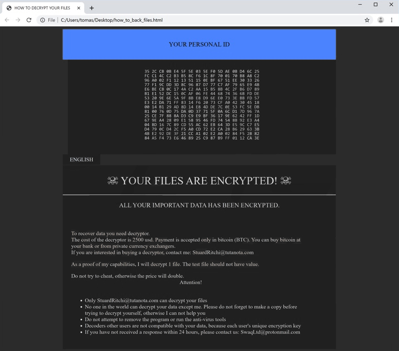 StuardRitchi Ransomware